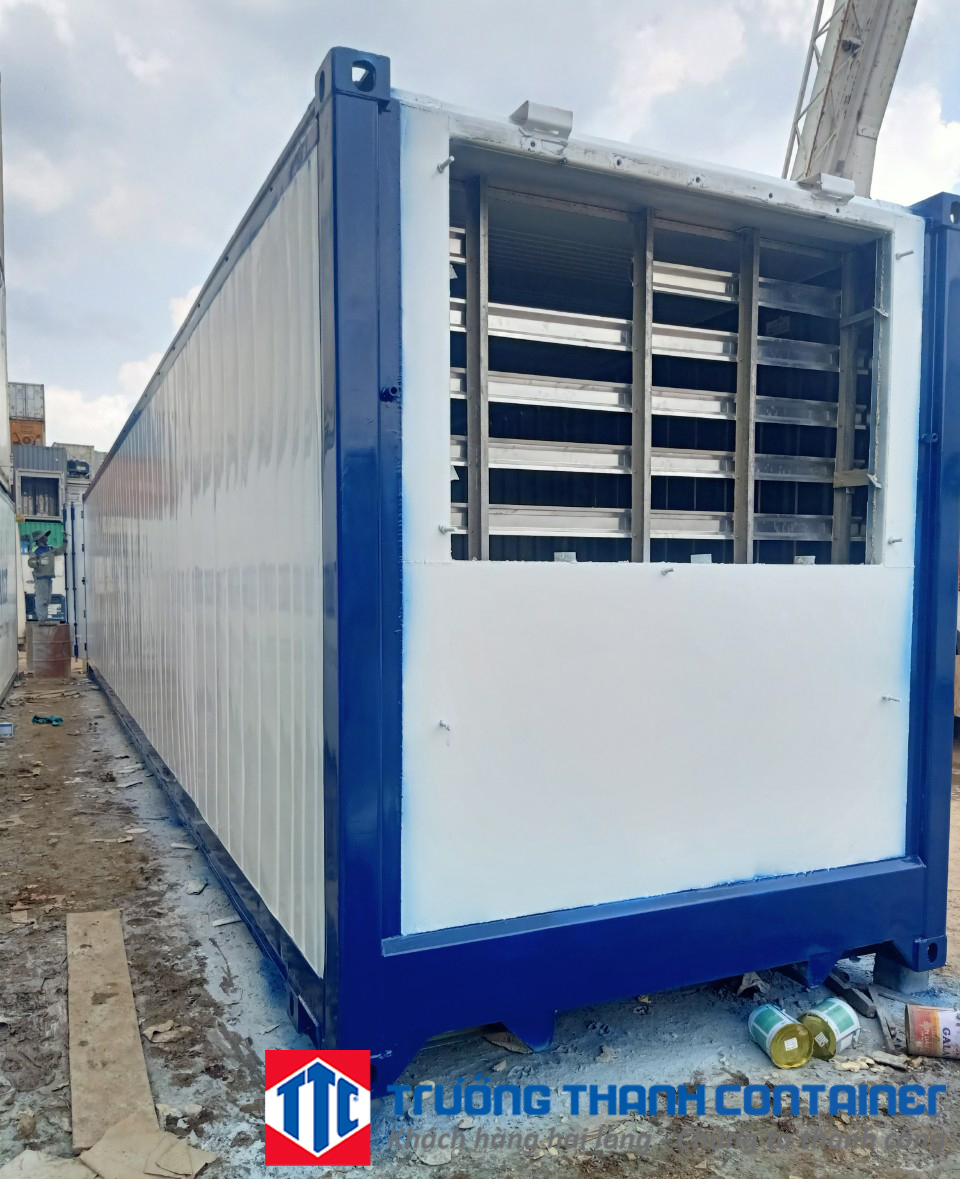 Container lạnh 40 feet bít vách gắn máy